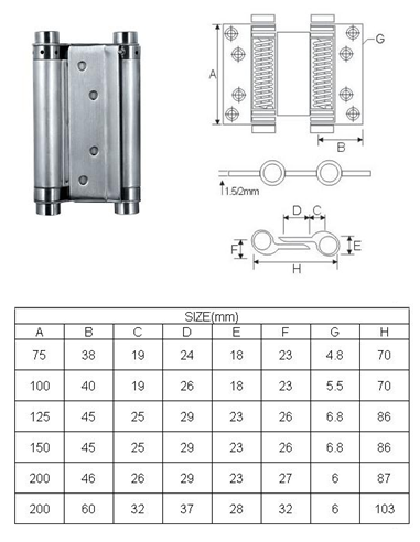 Double Action Spring Hinge