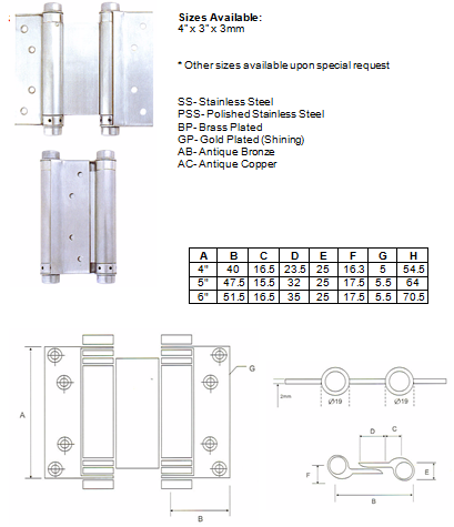 Double Action Spring Hinge1