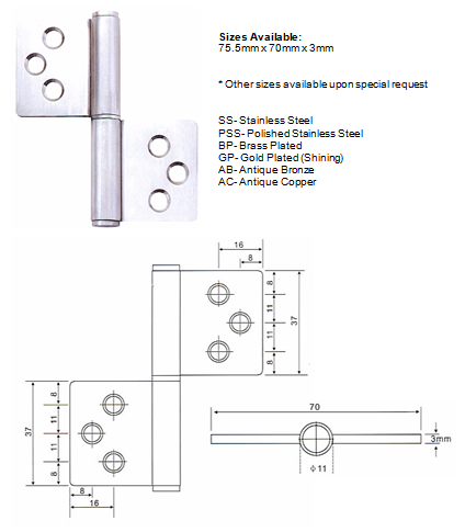 Flag Hinge with Washer3