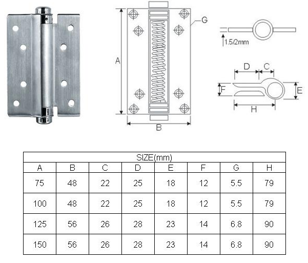 Single Action Spring Hinge